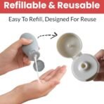 Temperia (3pcs Squeeze Bottles for Toiletries - Travel Essentials Accessories Toiletry Kit for Women & Men - Silicon Travelling Empty Small Containers Organizer for Lotion, Shampoo, Oil - Mix colour - Fast Shipping to USA & Canada - Image 7