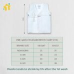 1ST STEP 100% Soft Muslin Cotton Side Knot Baby Jhabla - Pack of 4 - Set 1 - New Born - Fast Shipping to USA & Canada - Image 3