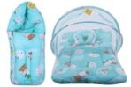 Infantbond Born Baby Bed with Net & Carry Bag (Pista Teddy) ? Fast Shipping to USA & Canada - Image 2