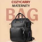 StarAndDaisy Diaper Bag/Maternity Bags for Mothers/Mom with Multi Compartments, Insulated Bottle Pockets, Waterproof, Ultra Vegan Leather, 30L capacity, Light weight - Black - Fast Shipping to USA & Canada - Image 3