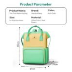 StarAndDaisy Baby Bag for Mother Travel/Maternity Bag with Multi-Compartments, Insulated Bottle Pockets, Waterproof ? Green Yellow - Fast Shipping to USA & Canada - Image 6