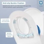 StarAndDaisy Baby Potty Training Seat/Kids Toilet Seat 1-8 Years with Child Safety Anti Slip Buckle Fixation & 4 Anti Skid Pads, Removable PVC Soft Cushion - Fast Shipping to USA & Canada - Image 5