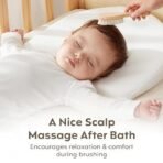 A Baby Cherry - 3 Piece Premium Baby Brush & Comb Set | Wooden Baby Comb Hair for New Born & Natural Fiber Hair Brush for Toddler - Fast Shipping to USA & Canada - Image 5