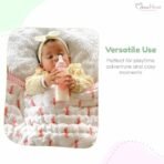 MOM'S Home Organic Cotton Baby Quilt | 100 * 150cm | 0-5 Years | Royal Elephant - Fast Shipping to USA & Canada - Image 7