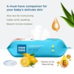 Mee Mee Soft Gentle Baby Wet Wipes (72 Wipes) Pack of 5 | Infused with Aloevera and Lemon Extract | Paraben & Sulfate Free. - Fast Shipping to USA & Canada - Image 5