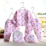 First Kick Presents New Born Baby Summer Wear Baby Clothes 5Pcs Sets 100% Cotton Baby Boys Girls Unisex Baby Cotton/Summer Suit Infant Clothes First Gift for New Born Baby - Fast Shipping to USA & Canada - Image 3