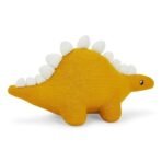 haus & kinder Knitted Dinosaur Soft Toy - 100% Cotton Cover Toy Gift for Kids, Soft Toys for Girls & Soft Toys for Boys, Toddler Toys, Toys for New Born Baby Boy and Girls, Corn Silk, 10X25 CM, 1Pc - Fast Shipping to USA & Canada - Image 5
