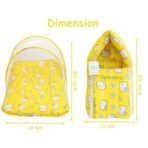 Infantbond Mattress with Net & Sleeping Bag (Blue/Yellow) ? Fast Shipping to USA & Canada - Image 4