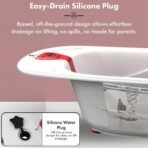 StarAndDaisy Baby Bath tub for 0 to 5 Years with Temperature Sensor/Bath tub for Kids 0-3 Years for Kids with Anti-Slip Legs/Bath tub for Baby with Baby Bather Without Wheel(White-Red) - Fast Shipping to USA & Canada - Image 5