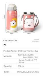 StarAndDaisy Smart Kids School Water Bottle SUS Insulated (SUS304 Brown) (GA-W4ZY-Z0DR-Pink) - Fast Shipping to USA & Canada - Image 4