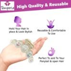 TEMPERIA (2 pcs) Pearl Hair Clips for Women & Girls - Korean Clutcher Clutches Claw Clip Accessories - Sparkling Pearl Design, Stylish, Fashional (DN09) - Fast Shipping to USA & Canada - Image 5