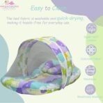 Infantbond Baby Bed with Net & Bedding Set (Purple Star) ? Fast Shipping to USA & Canada - Image 6