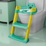 StarAndDaisy Potty Seat for Kids 1-3 Years | Toilet Seat for Kids with Height Adjustable & Removable Soft Cushion, Fits All Western Toilets seat (Green-Yellow) - Fast Shipping to USA & Canada - Image 2