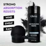 Gleva Hair Building Fibers with Applicator - Hair Powder Thickener, Topper for Fine Hair - Natural Hair Filler Instantly Conceals Hair Loss - Hair & Bald Spots Filler for Women & Men (Black) - Fast Shipping to USA & Canada - Image 5