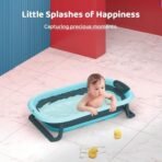 StarAndDaisy Baby Bathtub for 0-5 Years/Foldable Bathtub for Kids with Space-Saving Design, Newborn Baby Folding Bath Tub for Boys & Girls with Soap Tray, Easy to Store (BT-Blue) - Fast Shipping to USA & Canada - Image 4