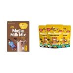 Slurrp Farm High Protein Chocolate Swirl Milk Mix 250g & Slurrp Farm No Maida Pancake Mix Banana Chocochip 3x150g - Fast Shipping to USA & Canada - Image 2