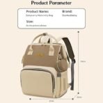 StarAndDaisy Baby Bag for Mother Travel/Maternity Bag with Multi Compartments, Insulated Bottle Pockets, Waterproof, 30L Capacity ? Brown Beige - Fast Shipping to USA & Canada - Image 6