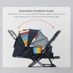 StarAndDaisy Stroller for Baby Boy & Girl 0 to 3 Years / Baby Stroller with Lightweight / Foldable Pram for Kids with 5-Point Safety Harness, Adjustable Backrest, 360? Swivel Wheel, Large Storage, Reversible Handlebar, Extended Mosquito Net -Rainbow - Fast Shipping to USA & Canada - Image 5