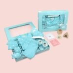 Tidy Sleep Baby Gift Box 0 to 6 Months Baby 5 Pieces Set Gift Hamper for New Born (Blue Polka) - Fast Shipping to USA & Canada - Image 4