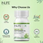 INLIFE Neem Oil 350mg with Peppermint Oil 150mg - 120 Liquid Capsules - Fast Shipping to USA & Canada - Image 4