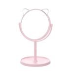 Temperia Table Makeup Mirror with Stand - Small Vanity Portable Foldable Travel Mirror for Face, Make Up, Desk, Shaving, Hostel, Ergonomic Design (Random Colors) (MN03) - Fast Shipping to USA & Canada