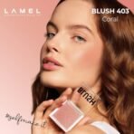 Lamel- Blush cheek colour 402- Rouge|Richly pigmented | Matte finish | Soft, silky texture |Blends easily |Universally flattering shades |3.8gm - Fast Shipping to USA & Canada - Image 3