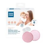 Mee Mee Reusable Cotton Maternity Breast Pads for Feeding Mothers 6 Pcs | Washable Absorbing Nursing Pads, Leak Proof | Anti-Bacterial Dermatologically Tested, Bamboo Rayon Pads (100 Washes, Pink) - Fast Shipping to USA & Canada - Image 2