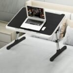 StarAndDaisy Baby Multi-Purpose Laptop/Bed Table with Foldable Legs, Adjustable Height Engineered Wood Lap Table -Black - Fast Shipping to USA & Canada - Image 2