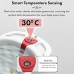 StarAndDaisy Baby Bath tub for 0 to 5 Years with Temperature Sensor/Bath tub for Kids 0-3 Years for Kids with Anti-Slip Legs/Bath tub for Baby with Baby Bather Without Wheel(White-Red) - Fast Shipping to USA & Canada - Image 7