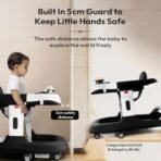 StarAndDaisy Baby Walker/Multifunction/Anti-o Shaped Leg/Anti-Fall/Music Box/Height Adjustment/Baby/Newborn/Girl/boy/ 6-15months *with SEAT Cushion (Premium Black) - Fast Shipping to USA & Canada - Image 5