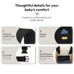 StarAndDaisy Baby Carrier with Adjustable Height and Waist Strap, M-Shaped Hip Seat Design, Storage Pocket, Breathable Fabric, Comfortable Baby Carrier for Newborns, Infants & Toddlers -Black - Fast Shipping to USA & Canada - Image 6