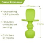 A Baby Cherry - Baby Self Feeding Spoon & Fork || Toddler First Training Utensil Set || Anti-Choke Design - Fast Shipping to USA & Canada - Image 4