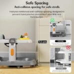 StarAndDaisy Elegant Baby Walker 6 to 18 Months/Walker for Kids Girl Boy with Anti Fall Brake Pads, 3 Speed Height Adjustment, Multi-Level Seat Adjustment, Recreational Music Toy Bar (Grey & Yellow) - Fast Shipping to USA & Canada - Image 5