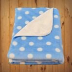 First Kick Baby Blankets New Born Combo Pack of Polka Printed Wrapper Durable Fleece Polyester Towel Cum Baby Sleep Crib Wrapping Sheet (100 cm x 75cm, 0-12 Months) Pack of 2 Dotts Sky, Pink - Fast Shipping to USA & Canada - Image 3