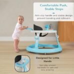 StarAndDaisy Baby Walkers for 6-24 Month Baby Boy Girl/Baby Walker 7 Level Height Adjustment/Walker for Kids for 1 Years with Switchable Food & Musical Toy Tray - Sky Blue - Fast Shipping to USA & Canada - Image 3