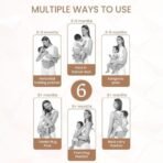 StarAndDaisy Baby Carrier for 0 to 3 Year Baby/Baby Carrier with 6 Carrying Positions/Baby & Toddler Carrier Sling with Hip Seat/Large Storage & Phone Pocket (Grey) - Fast Shipping to USA & Canada - Image 6