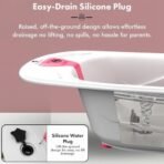 StarAndDaisy Baby Bath tub for 0 to 5 Years with Temperature Sensor/Bath Tub for Kids with Anti-Slip Legs/Bathtub for Baby with Baby Bather Without Wheel(White-Pink) - Fast Shipping to USA & Canada - Image 7