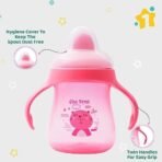 1ST STEP Matte Collection BPA Free Polypropylene Hard Spout Sipper with Twin Handles for Easy Grip - Pink - Fast Shipping to USA & Canada - Image 5