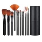 Focallure Professional 12Pcs Makeup Brush Set with Travle Pouch (Black) - Fast Shipping to USA & Canada