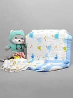 MOM'S HOME Baby Super Soft Absorbent Muslin 6 Layer wash Towel- 100X100 CM - (0-3 Years)- Designer Printed - Any Design - Fast Shipping to USA & Canada - Image 2