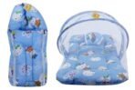 Infantbond Born Baby Bed with Net & Carry Bag (Blue Teddy) ? Fast Shipping to USA & Canada - Image 2