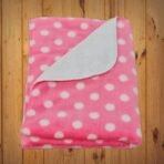 First Kick Baby Blankets New Born Combo Pack of Polka Printed Wrapper Durable Fleece Polyester Towel Cum Baby Sleep Crib Wrapping Sheet (100 cm x 75cm, 0-12 Months) Pack of 2 Dotts Sky, Pink - Fast Shipping to USA & Canada - Image 5