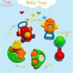 Infantbond Baby Rattle Toys Pack of 5 (Multicolor) ? Fast Shipping to USA & Canada - Image 7