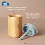 Kids Station 1 Piece Bamboo Infants Feeding Set - Sipper with Straw and Cap - Non-Toxic - BPA-Free and Unbreakable Eco-Friendly - Baby-Led Weaning Supplies for Toddler Self-Feeding - (Green) - Fast Shipping to USA & Canada - Image 4