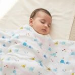 MOM'S HOME Organic Cotton Super Soft Baby Muslin Cloth Swaddle -0-18 Months (Pack Of 5, Mix), Multicolor - Fast Shipping to USA & Canada - Image 5