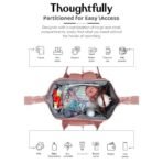 StarAndDaisy Baby Bag for Mother Travel/Maternity Bag with Multi Compartments, Insulated Bottle Pockets, Waterproof, 30L Capacity ? Pink Grey - Fast Shipping to USA & Canada - Image 5