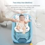 StarAndDaisy Bath Tub for Baby 0-5 Years, Newborn Baby Folding Bath Tub for Kids 0-3 Years, Girls & Boys with Cushion and Soap Tray, Space Saving Design, Easy to Store, Sky Blue - Fast Shipping to USA & Canada - Image 4