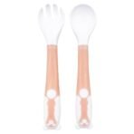 1st Step Bendable Weaning Spoon & Fork Set with Case (Pink) - Fast Shipping to USA & Canada