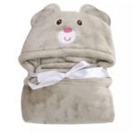 First Kick Baby Blankets New Born Combo Pack Of Hooded Wrapper Durable Fleece Polyester Sleeping Bag Towel For 0-6 Months Baby Boys And Baby Girls Pack Of 2 Grey Star, Grey Mouse, Casual Style - Fast Shipping to USA & Canada - Image 3
