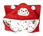 First Kick Baby Velvet Blankets Newborn Pack of Super Soft Baby Wrapper Durable Cum Baby Sleeping Bag for Baby Boys, Baby Girls, Babies (66cm x 66cm, 0-6 Months) Red - Fast Shipping to USA & Canada - Image 4